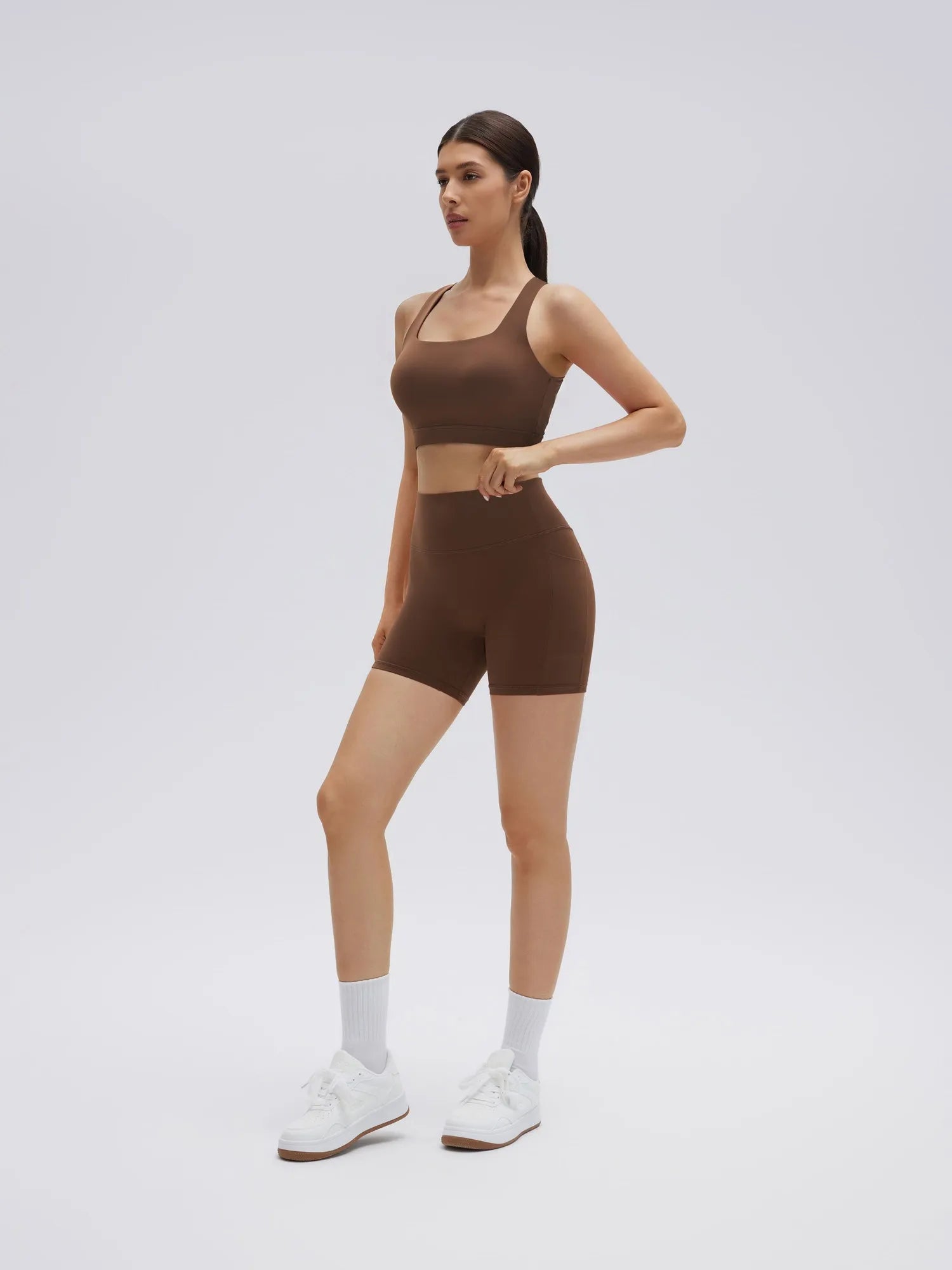 Backless Bra Yoga Crop Workout Set-SUUKSESS-SUUKSESS