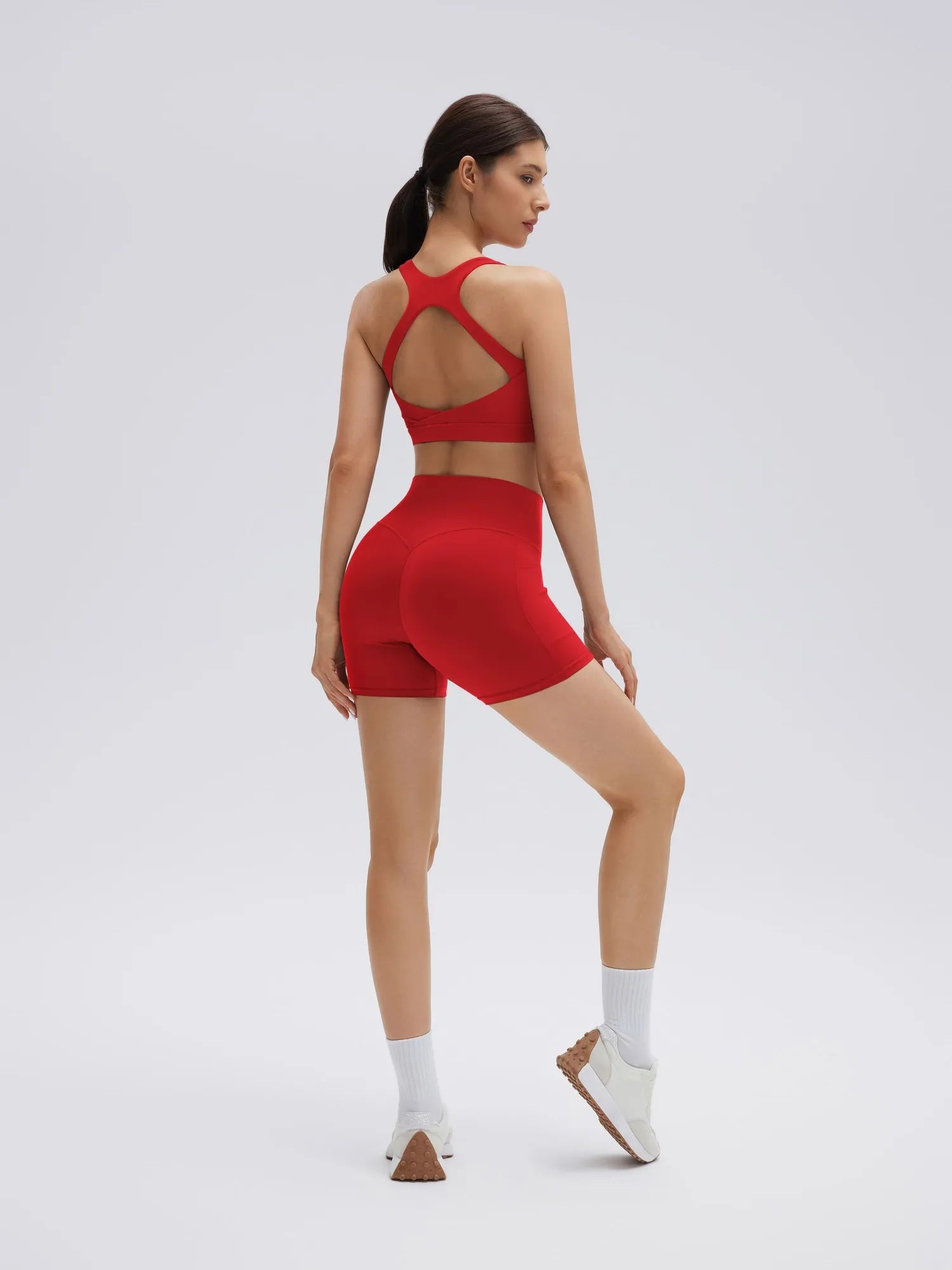 Backless Bra Yoga Crop Workout Set-SUUKSESS-SUUKSESS