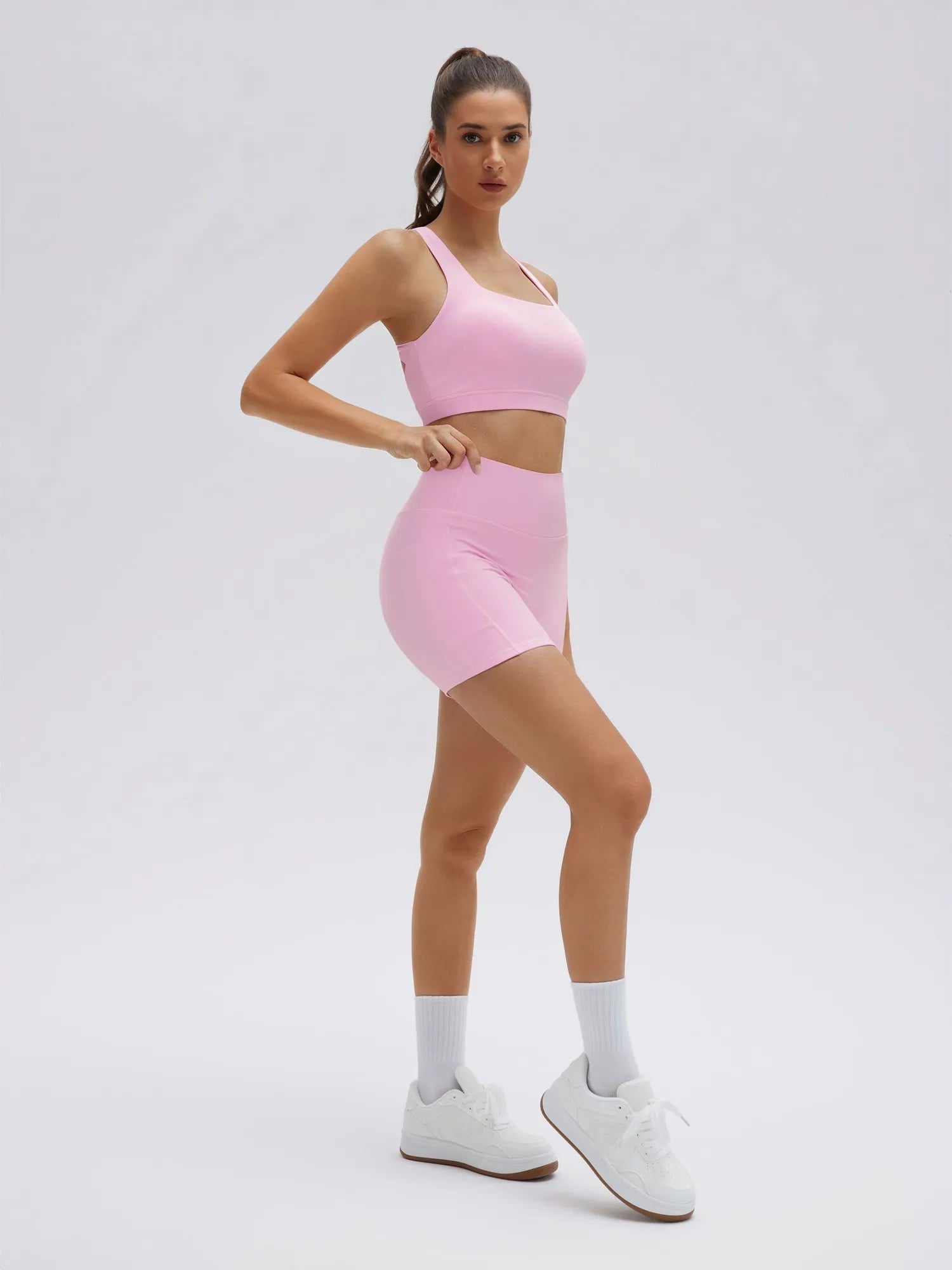 Backless Bra Yoga Crop Workout Set-SUUKSESS-SUUKSESS