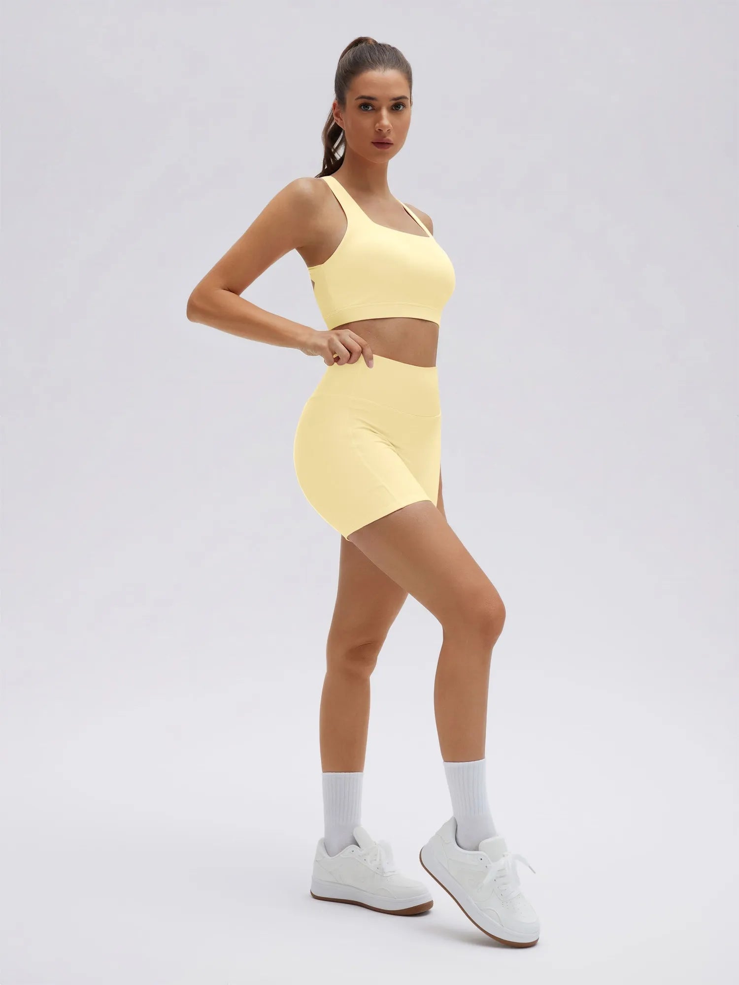 Backless Bra Yoga Crop Workout Set-SUUKSESS-SUUKSESS