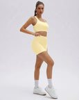 Backless Bra Yoga Crop Workout Set-SUUKSESS-SUUKSESS