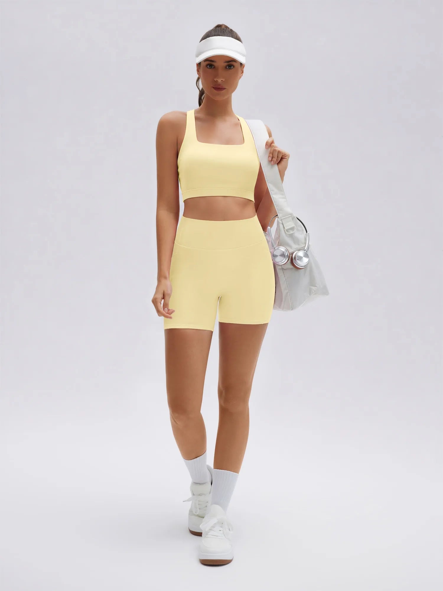 Backless Bra Yoga Crop Workout Set-SUUKSESS-SUUKSESS