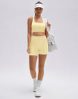 Backless Bra Yoga Crop Workout Set-SUUKSESS-SUUKSESS
