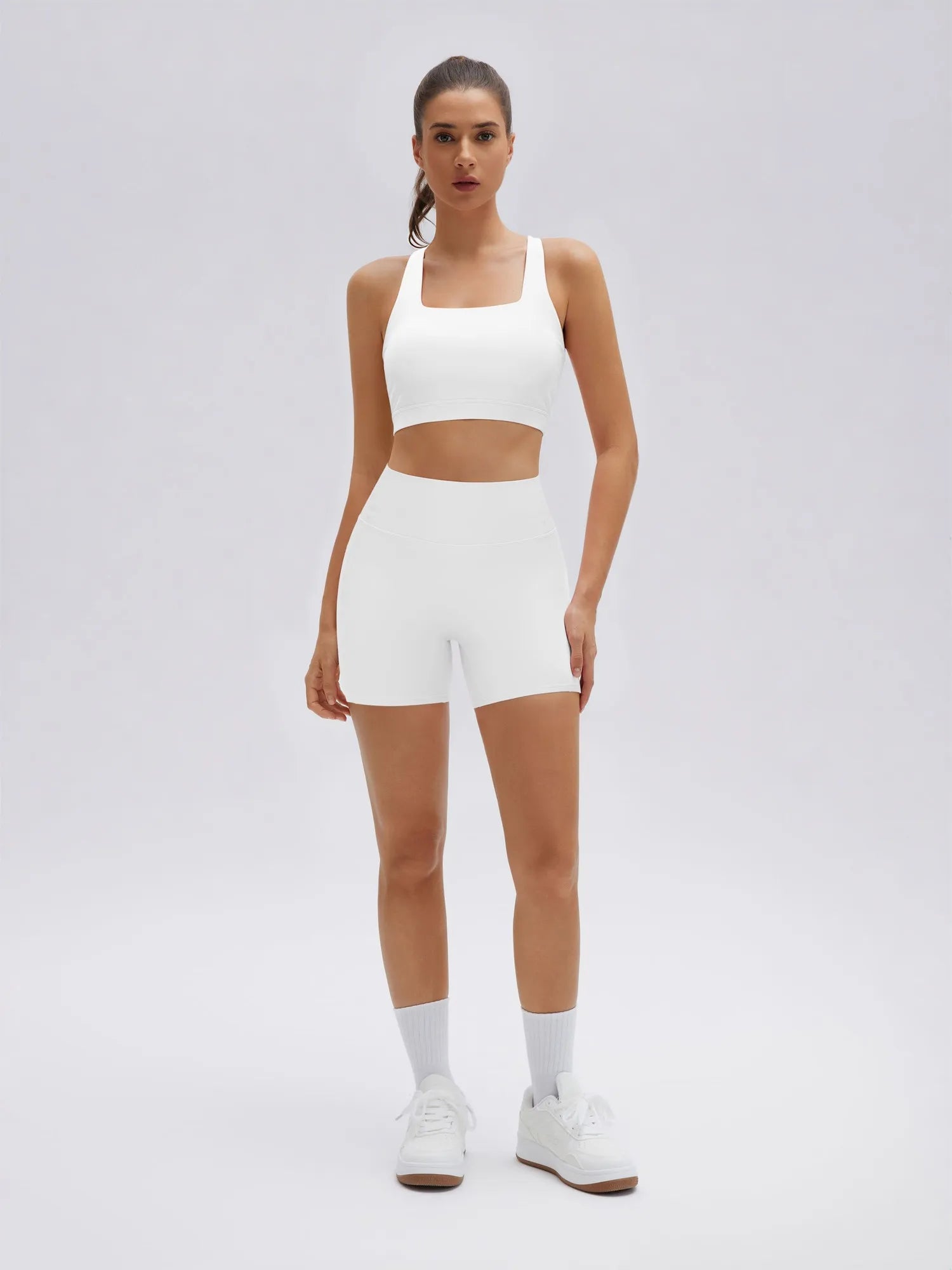 Backless Bra Yoga Crop Workout Set-SUUKSESS-White-XS-SUUKSESS