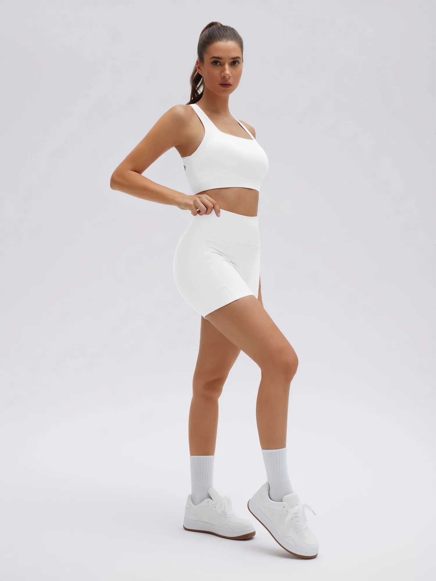 Backless Bra Yoga Crop Workout Set-SUUKSESS-SUUKSESS