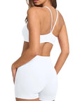 Scoop Neck V Back Sports Workout Sets-SUUKSESS-SUUKSESS
