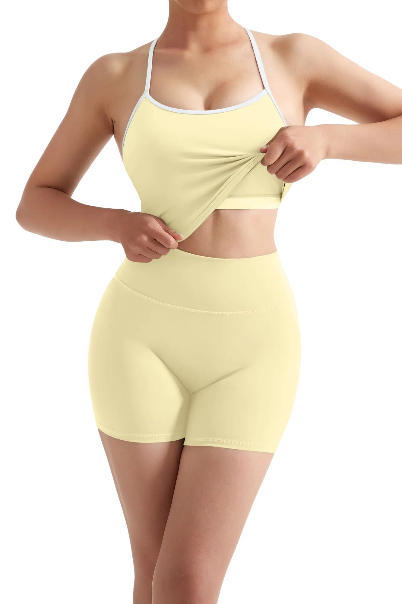 Halter Tank Top Workout Set