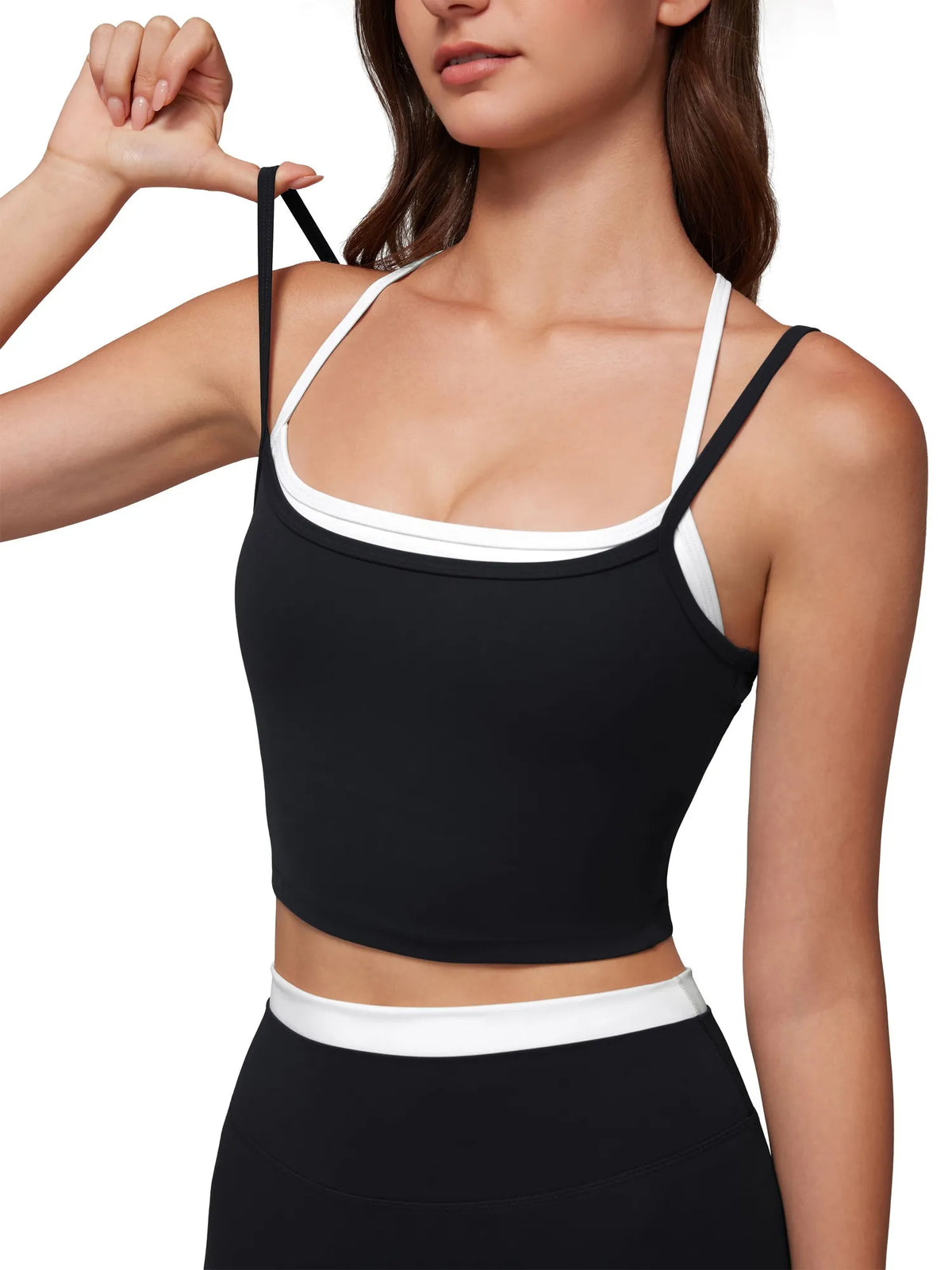 Padded Sports Bra Layered Workout Sets
