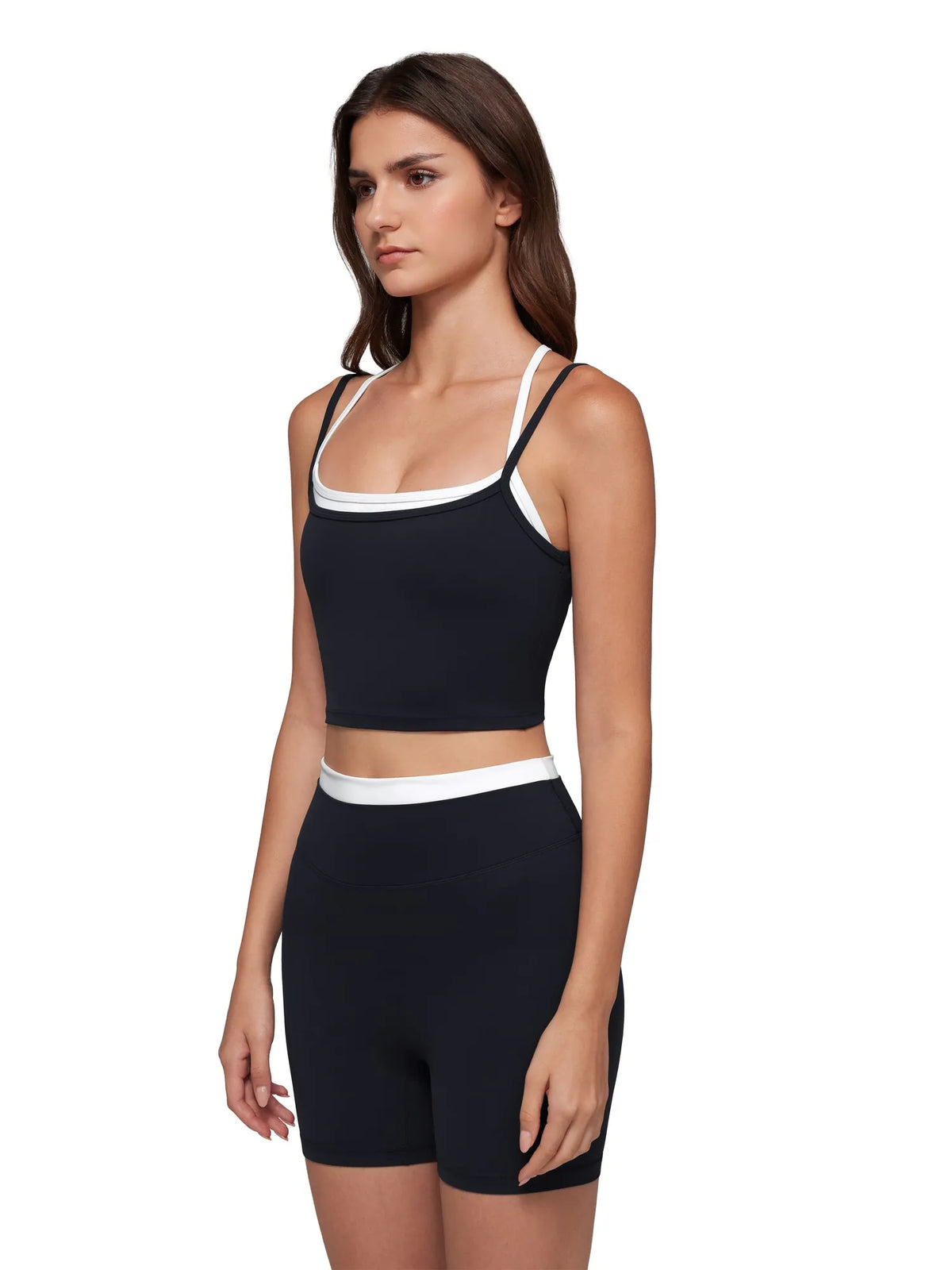 Padded Sports Bra Layered Workout Sets