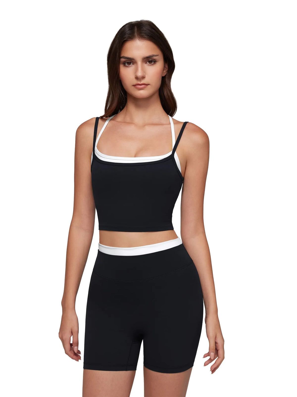 Padded Sports Bra Layered Workout Sets