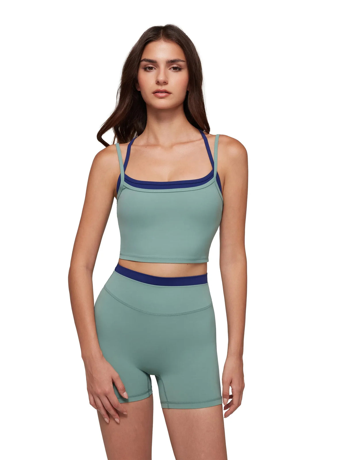 Padded Sports Bra Layered Workout Sets