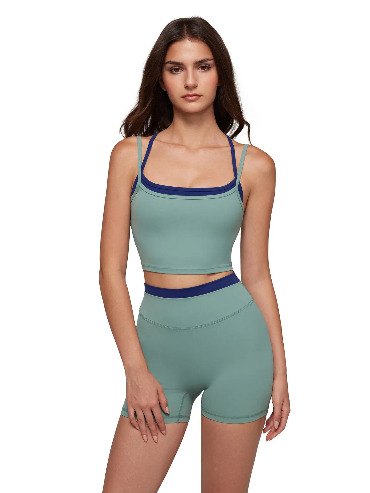 Padded Sports Bra Layered Workout Sets