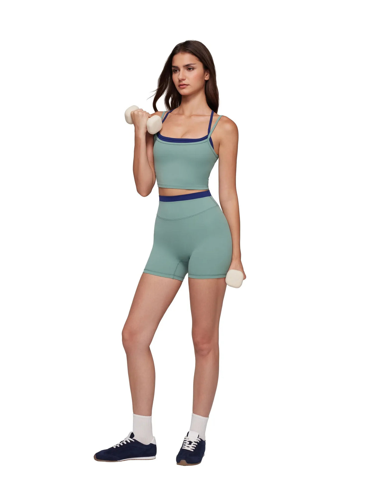 Padded Sports Bra Layered Workout Sets