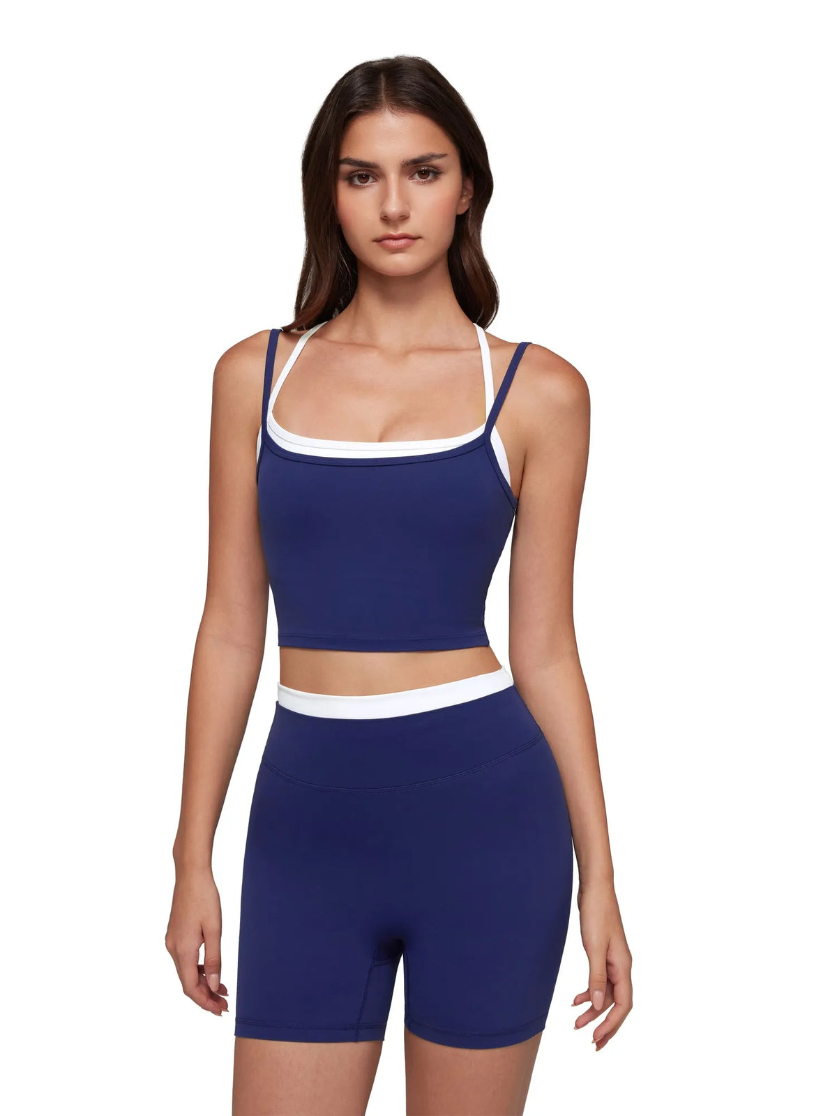 Padded Sports Bra Layered Workout Sets