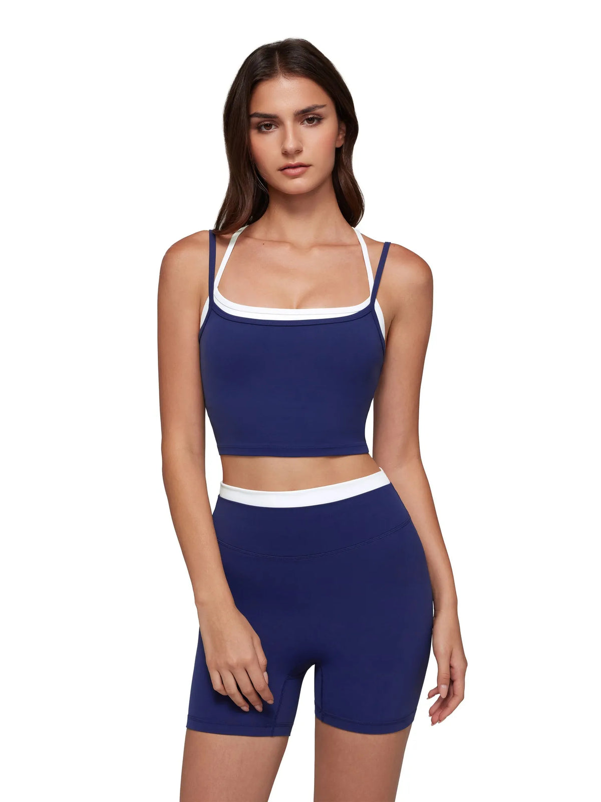 Padded Sports Bra Layered Workout Sets