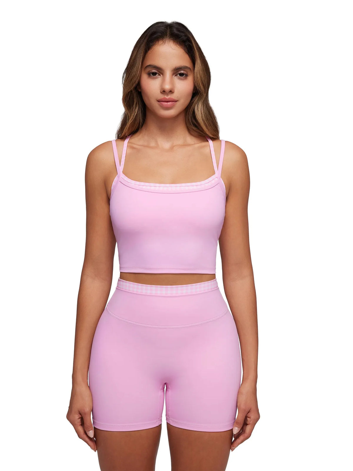 Padded Sports Bra Layered Workout Sets