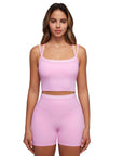 Padded Sports Bra Layered Workout Sets