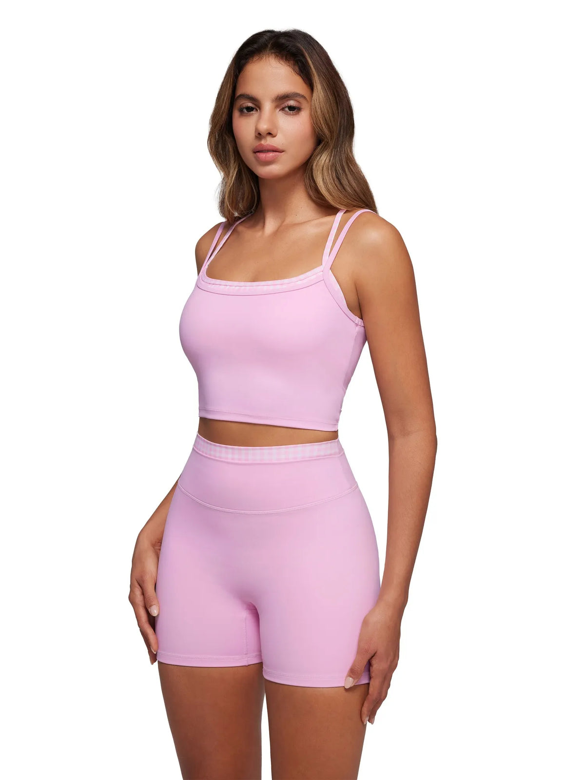 Padded Sports Bra Layered Workout Sets