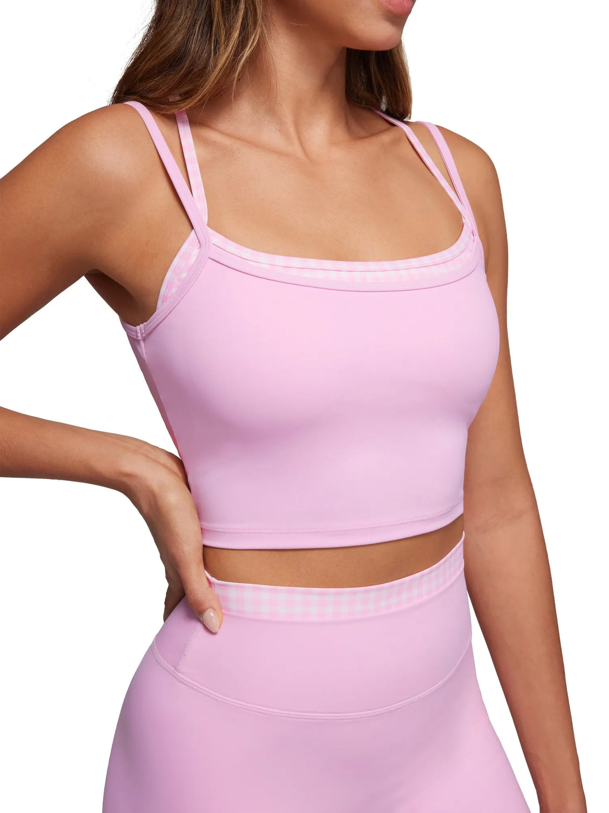 Padded Sports Bra Layered Workout Sets