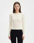 SUUKSESS Women Seamless Workout Long Sleeve Shirts Gym Athletic Running Yoga Tops-SUUKSESS-Beige-XS-SUUKSESS