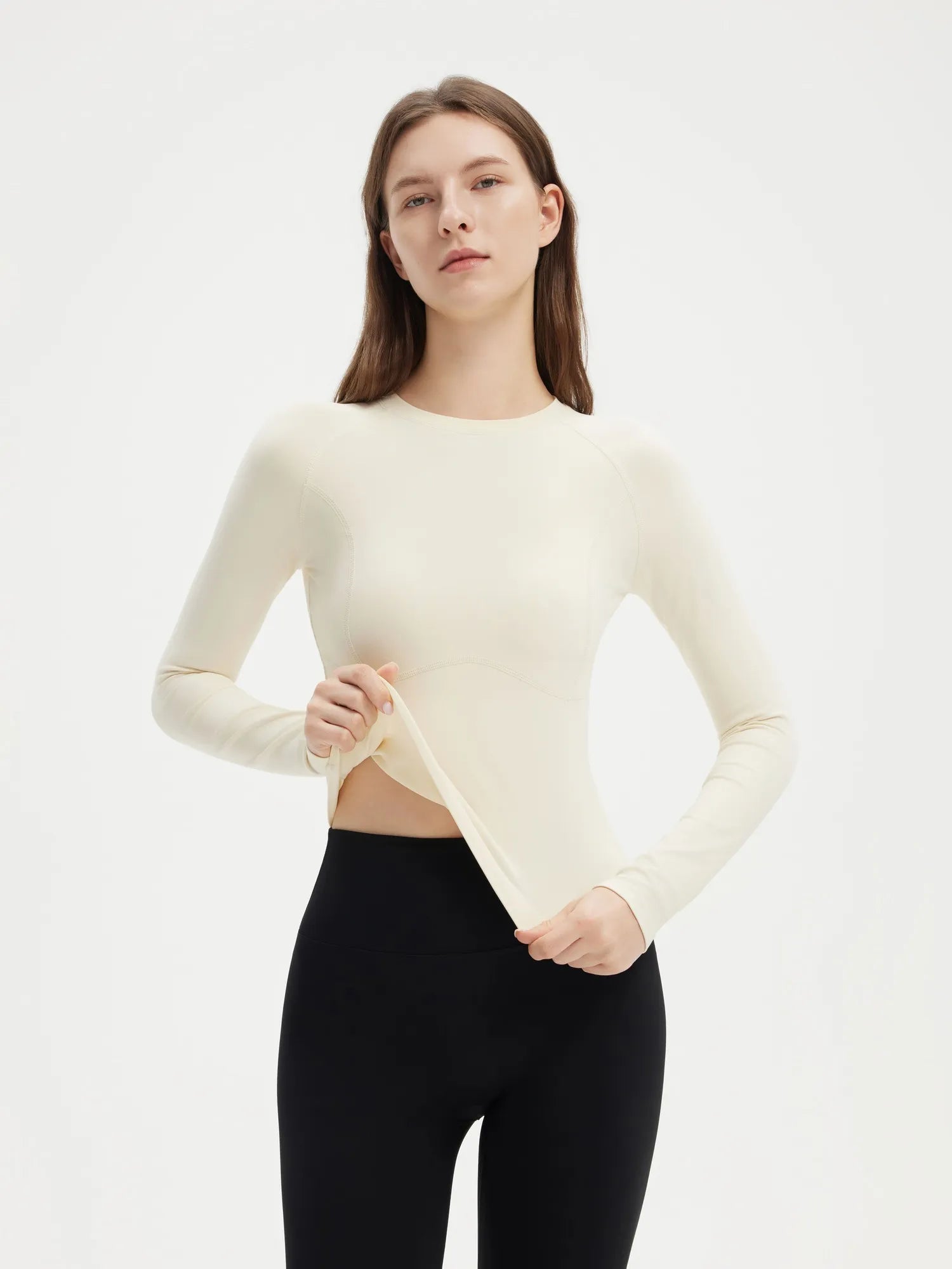SUUKSESS Women Seamless Workout Long Sleeve Shirts Gym Athletic Running Yoga Tops-SUUKSESS-SUUKSESS