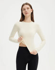 SUUKSESS Women Seamless Workout Long Sleeve Shirts Gym Athletic Running Yoga Tops-SUUKSESS-SUUKSESS