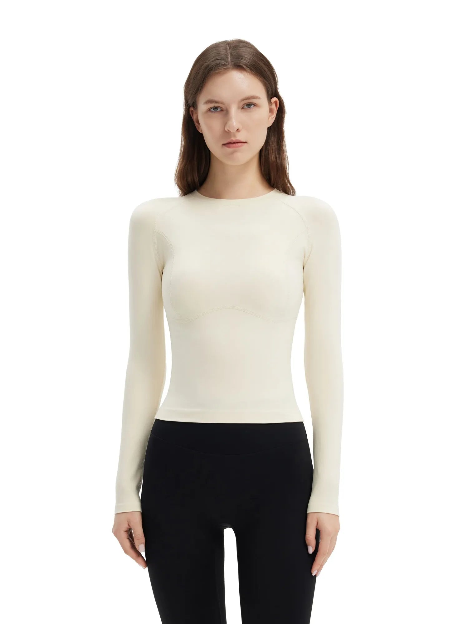 SUUKSESS Women Seamless Workout Long Sleeve Shirts Gym Athletic Running Yoga Tops-SUUKSESS-SUUKSESS