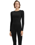 SUUKSESS Women Seamless Workout Long Sleeve Shirts Gym Athletic Running Yoga Tops-SUUKSESS-Black-XS-SUUKSESS