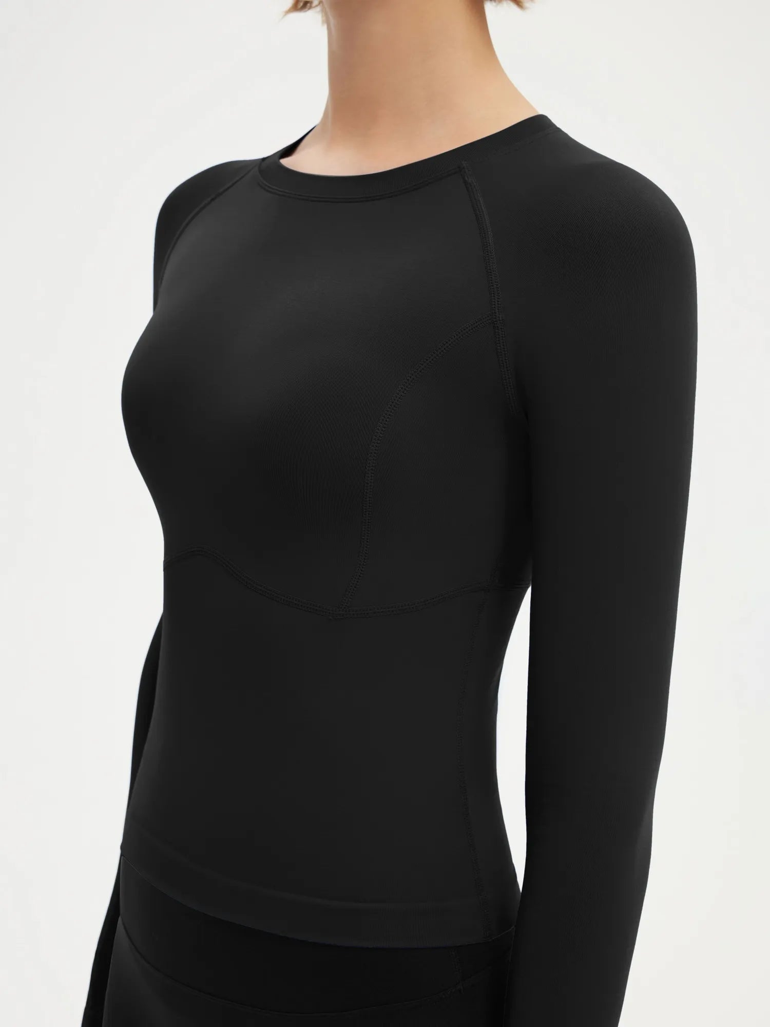 SUUKSESS Women Seamless Workout Long Sleeve Shirts Gym Athletic Running Yoga Tops-SUUKSESS-SUUKSESS