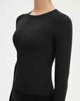 SUUKSESS Women Seamless Workout Long Sleeve Shirts Gym Athletic Running Yoga Tops-SUUKSESS-SUUKSESS