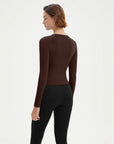 SUUKSESS Women Seamless Workout Long Sleeve Shirts Gym Athletic Running Yoga Tops-SUUKSESS-SUUKSESS