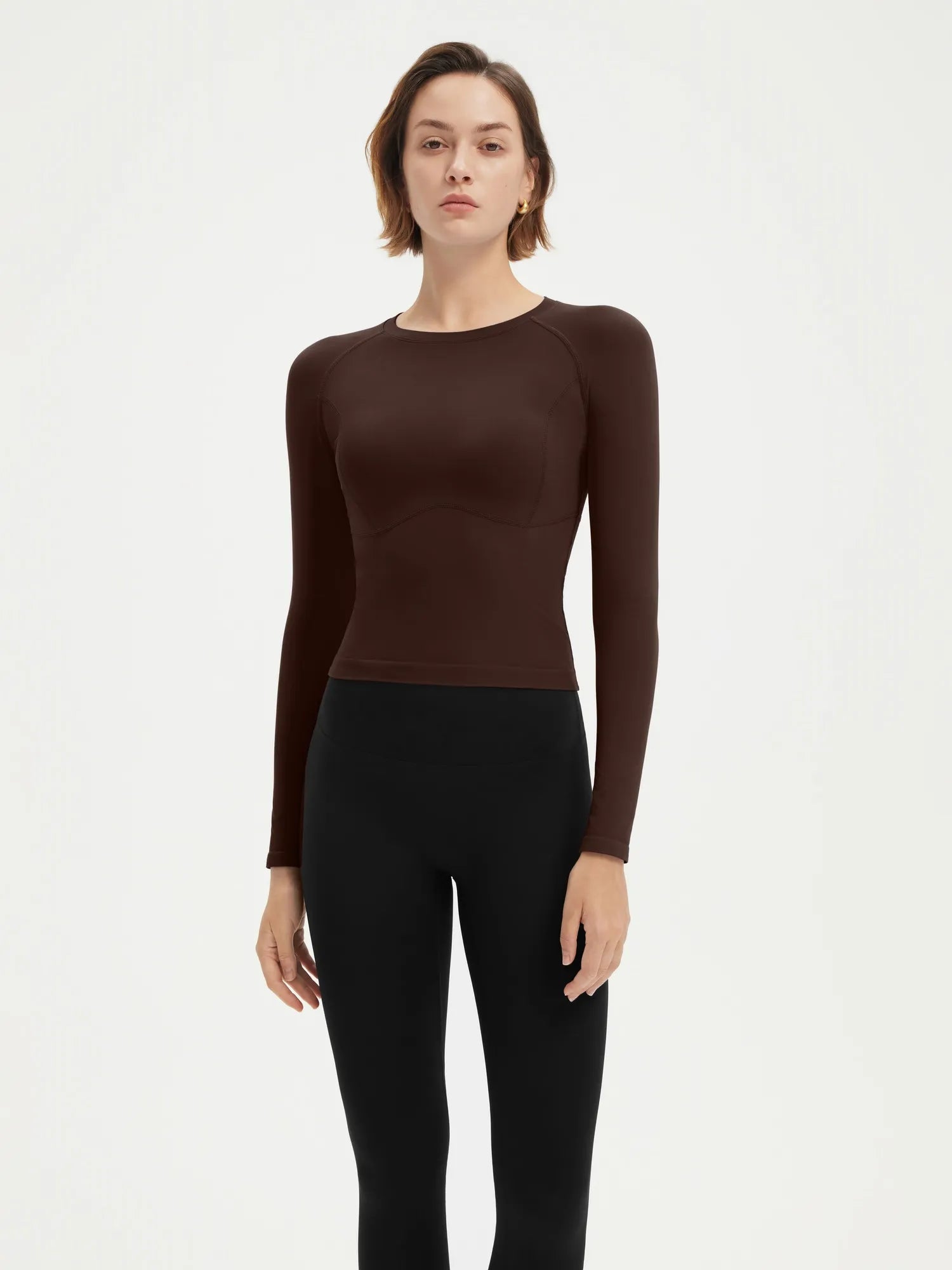 SUUKSESS Women Seamless Workout Long Sleeve Shirts Gym Athletic Running Yoga Tops-SUUKSESS-SUUKSESS