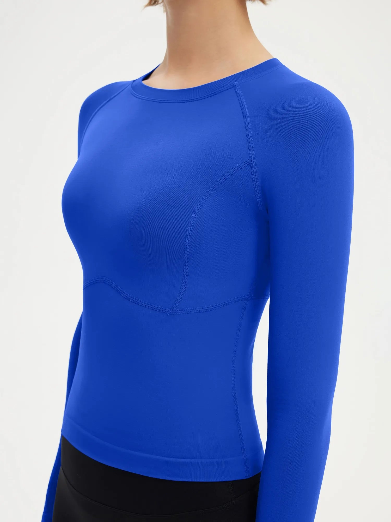SUUKSESS Women Seamless Workout Long Sleeve Shirts Gym Athletic Running Yoga Tops-SUUKSESS-SUUKSESS