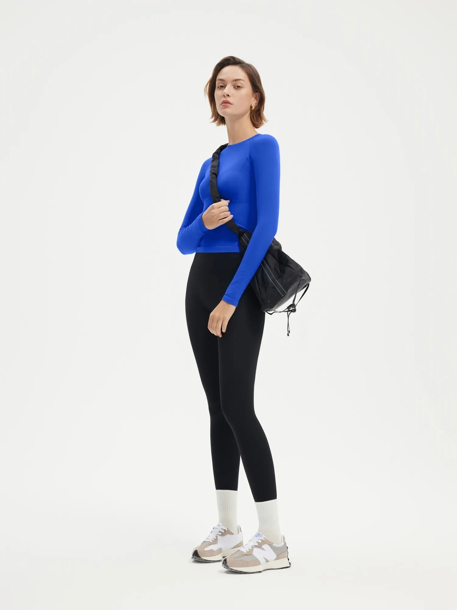 SUUKSESS Women Seamless Workout Long Sleeve Shirts Gym Athletic Running Yoga Tops-SUUKSESS-SUUKSESS
