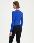 SUUKSESS Women Seamless Workout Long Sleeve Shirts Gym Athletic Running Yoga Tops-SUUKSESS-SUUKSESS