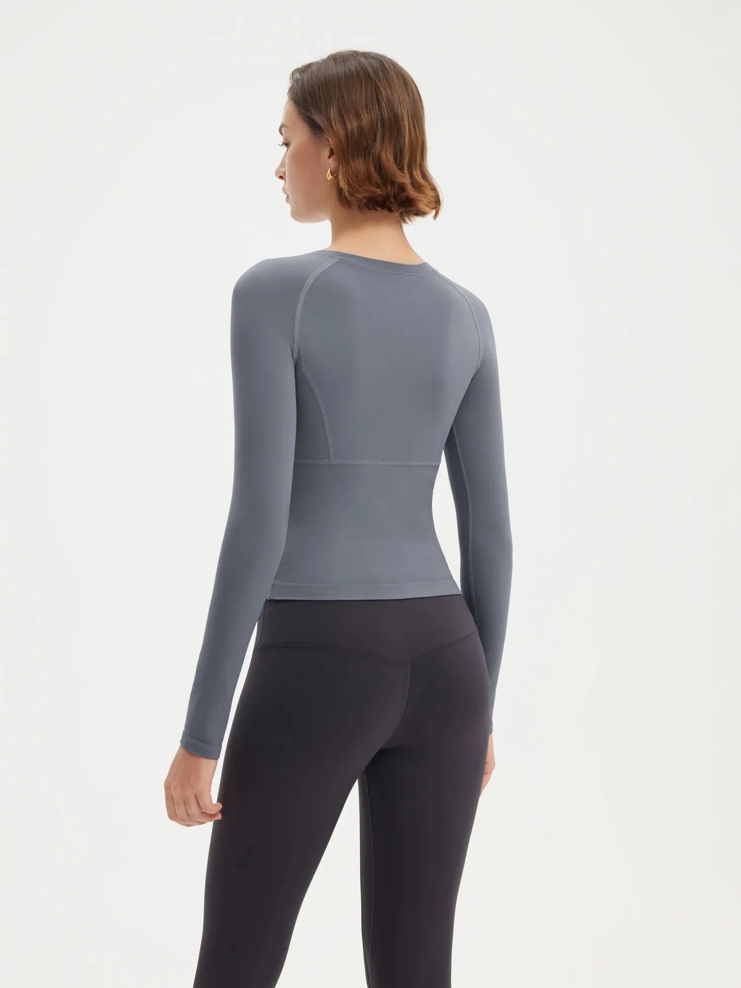 SUUKSESS Women Seamless Workout Long Sleeve Shirts Gym Athletic Running Yoga Tops-SUUKSESS-SUUKSESS