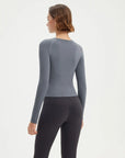 SUUKSESS Women Seamless Workout Long Sleeve Shirts Gym Athletic Running Yoga Tops-SUUKSESS-SUUKSESS