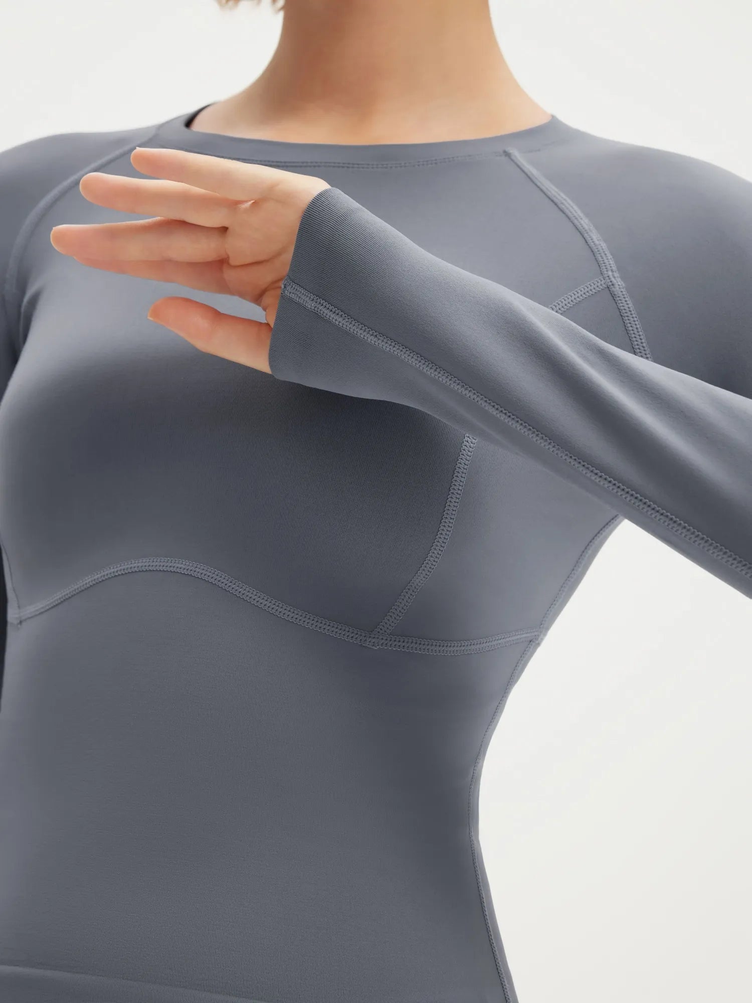 SUUKSESS Women Seamless Workout Long Sleeve Shirts Gym Athletic Running Yoga Tops-SUUKSESS-SUUKSESS