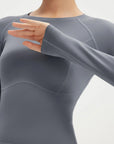 SUUKSESS Women Seamless Workout Long Sleeve Shirts Gym Athletic Running Yoga Tops-SUUKSESS-SUUKSESS