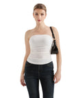 Ribbed Ruched Tube Top-SUUKSESS-SUUKSESS