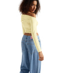 Buttery Soft Ruched Off Shoulder Shirt - Long Sleeve