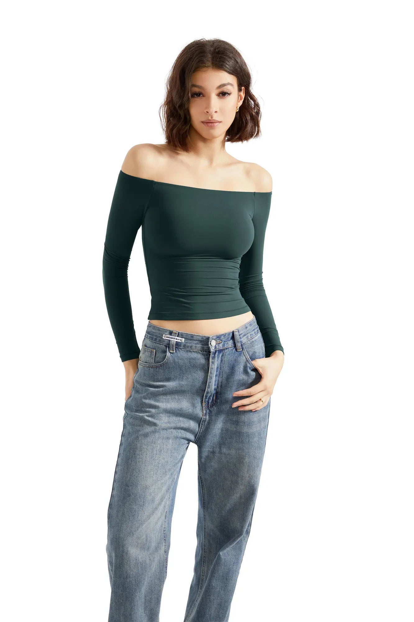 Buttery Soft Off Shoulder Shirt - Long Sleeve-Clothing-SUUKSESS-SUUKSESS