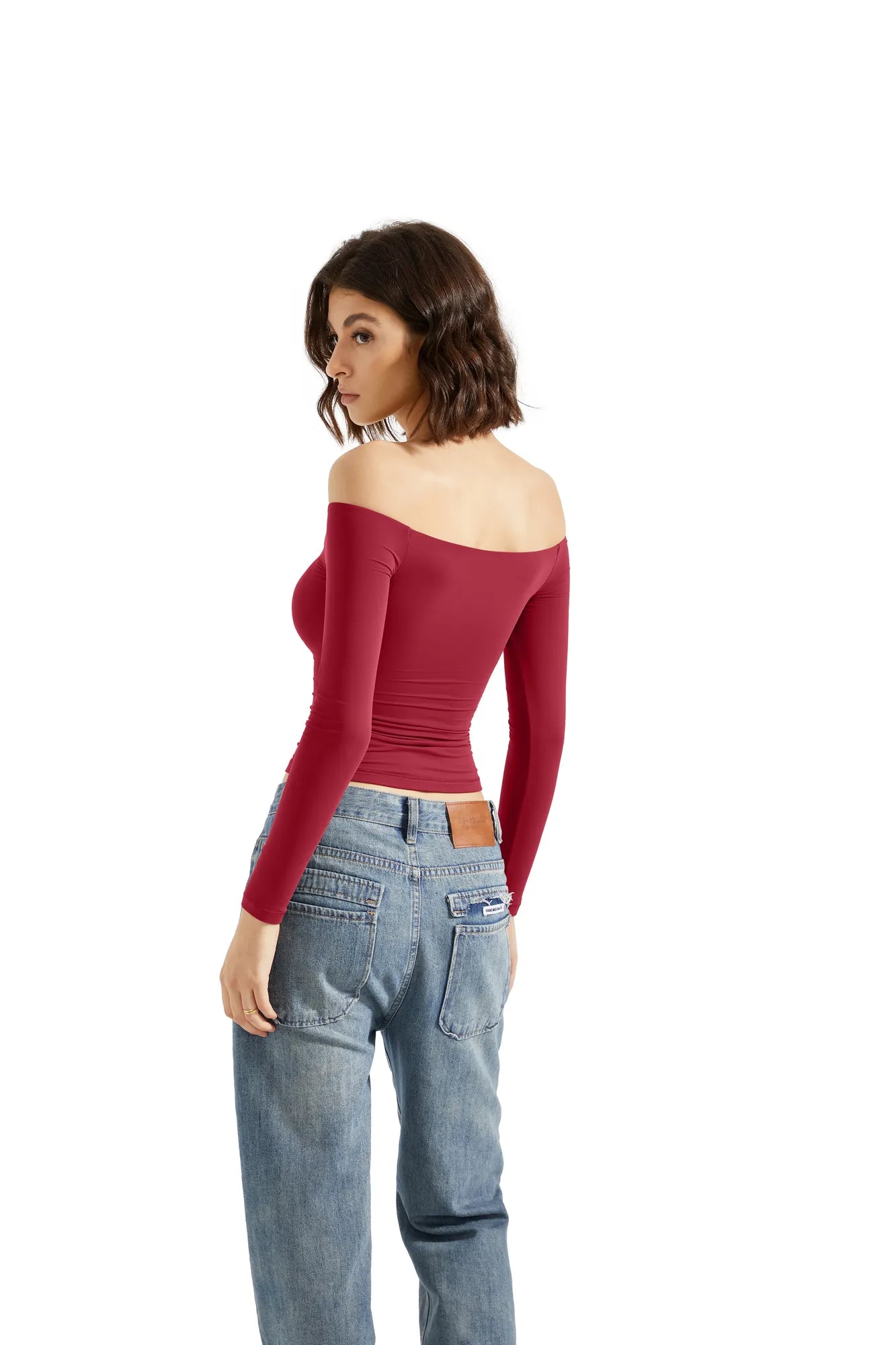 Buttery Soft Off Shoulder Shirt - Long Sleeve-Clothing-SUUKSESS-SUUKSESS