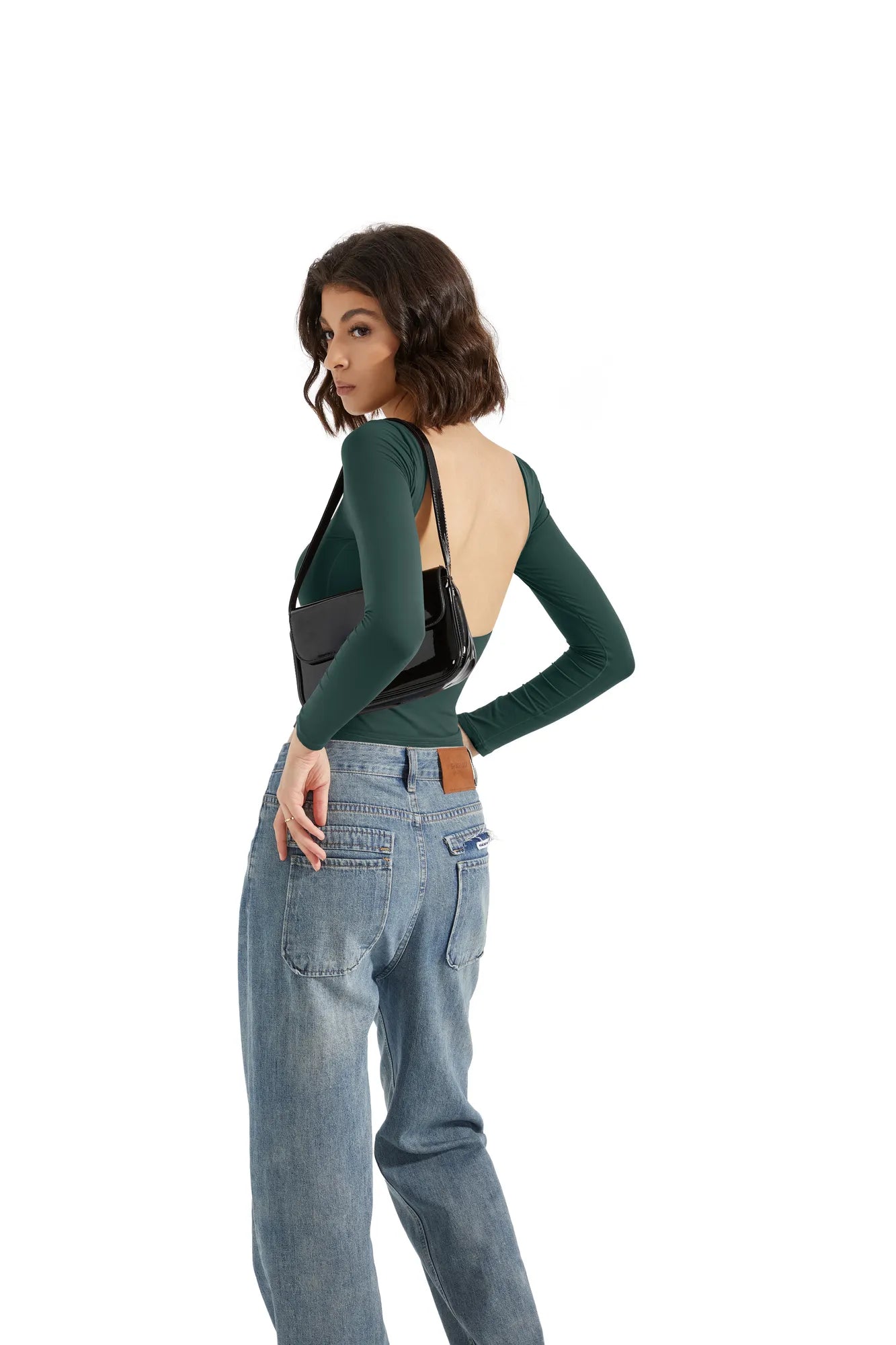 Buttery Soft Open Back Shirt - Long Sleeve-Clothing-SUUKSESS-SUUKSESS