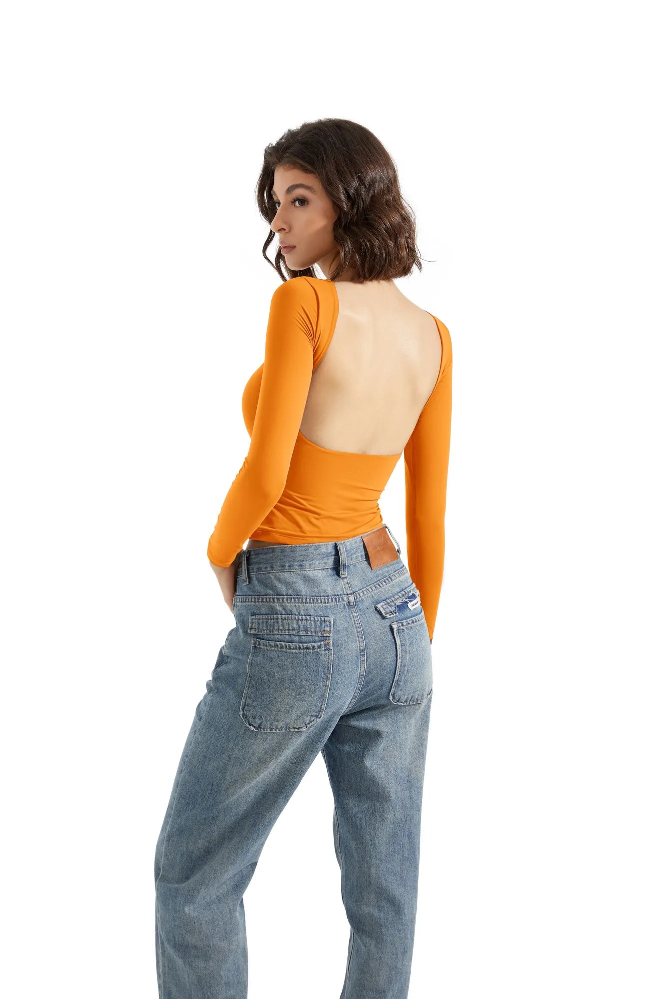 Buttery Soft Open Back Shirt - Long Sleeve-Clothing-SUUKSESS-SUUKSESS