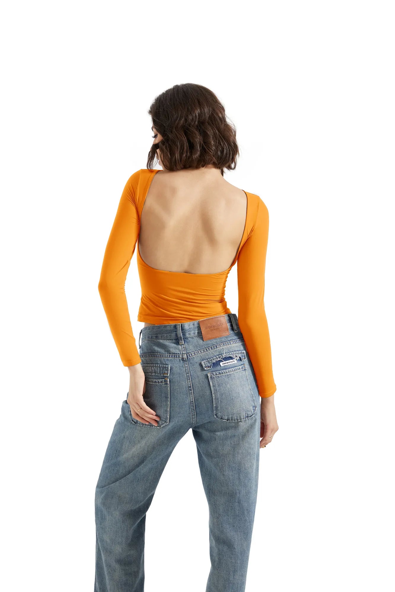 Buttery Soft Open Back Shirt - Long Sleeve-Clothing-SUUKSESS-SUUKSESS