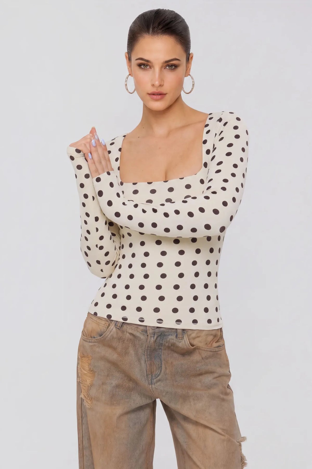 Buttery Soft Square Neck Shirt - Long Sleeve
