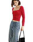 Buttery Soft Square Neck Shirt - Long Sleeve