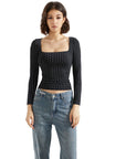 Buttery Soft Square Neck Shirt - Long Sleeve