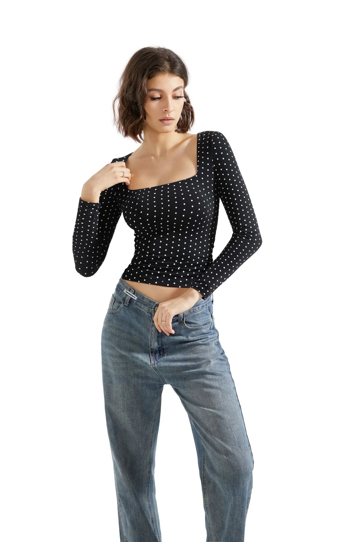 Buttery Soft Square Neck Shirt - Long Sleeve